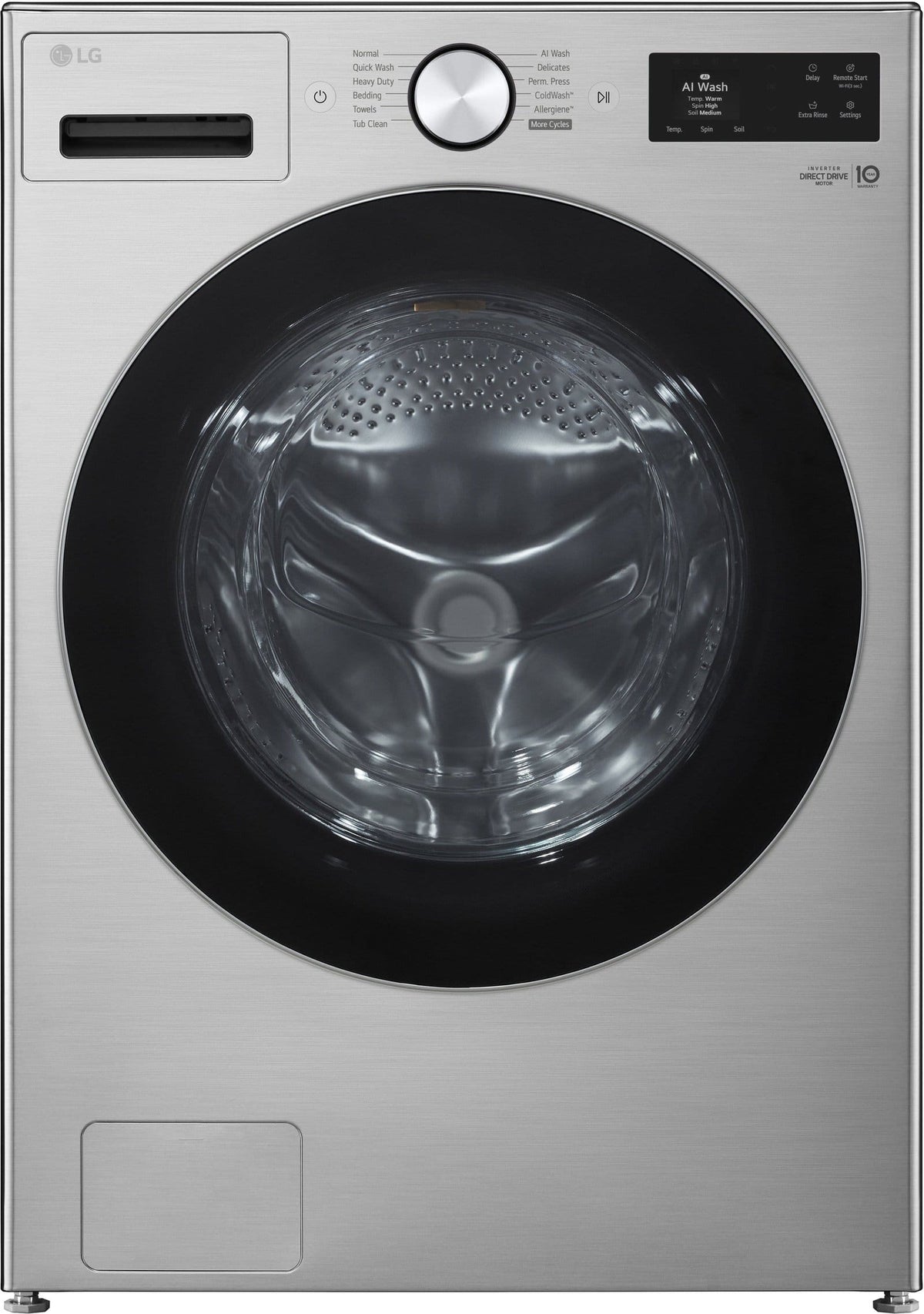 LG 5.0 Cu. Ft. Smart Front Load Washer – High-Efficiency with Steam & TurboWash 360°