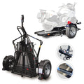 GO Series Single-Rail Folding Motorcycle Trailer – Compact Hauler with Chrome Wheels | TSH