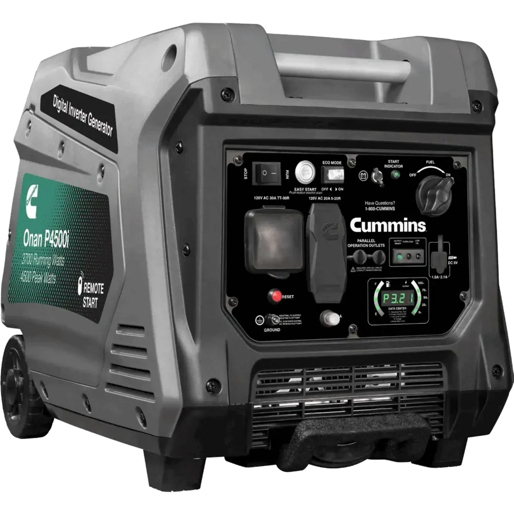 Cummins Onan P4500i Inverter Generator – 4500W/3700W Portable Gas Generator with Remote Start