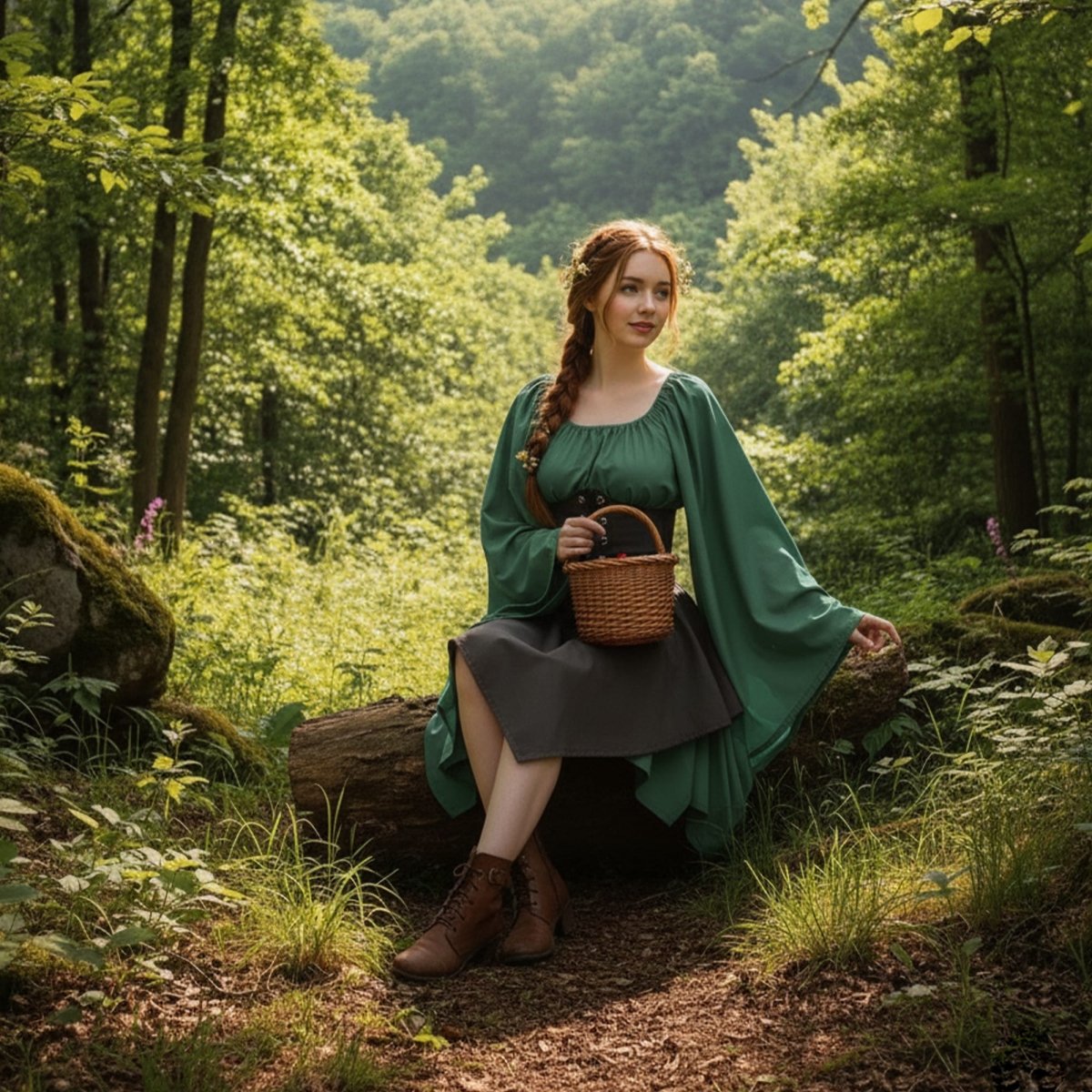 Women's Viking Medieval Dress | Renaissance Nordic Warrior Costume for LARP & Cosplay