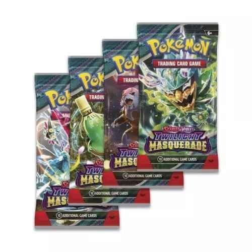 Twilight Masquerade – Pokemon Booster Pack Lot x 4 – New – Sealed