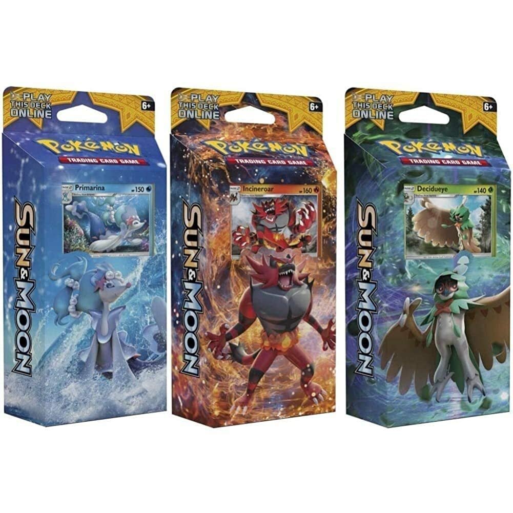 Pokemon All 3 Sun & Moon English Theme Decks: Rowlet, Litten, & Popplio! Toy