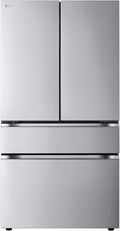 LG 36-Inch Standard-Depth MAX 29.6 Cu. Ft. 4-Door French Door Smart Refrigerator with Full-Convert Drawer – Stainless Steel Open Box