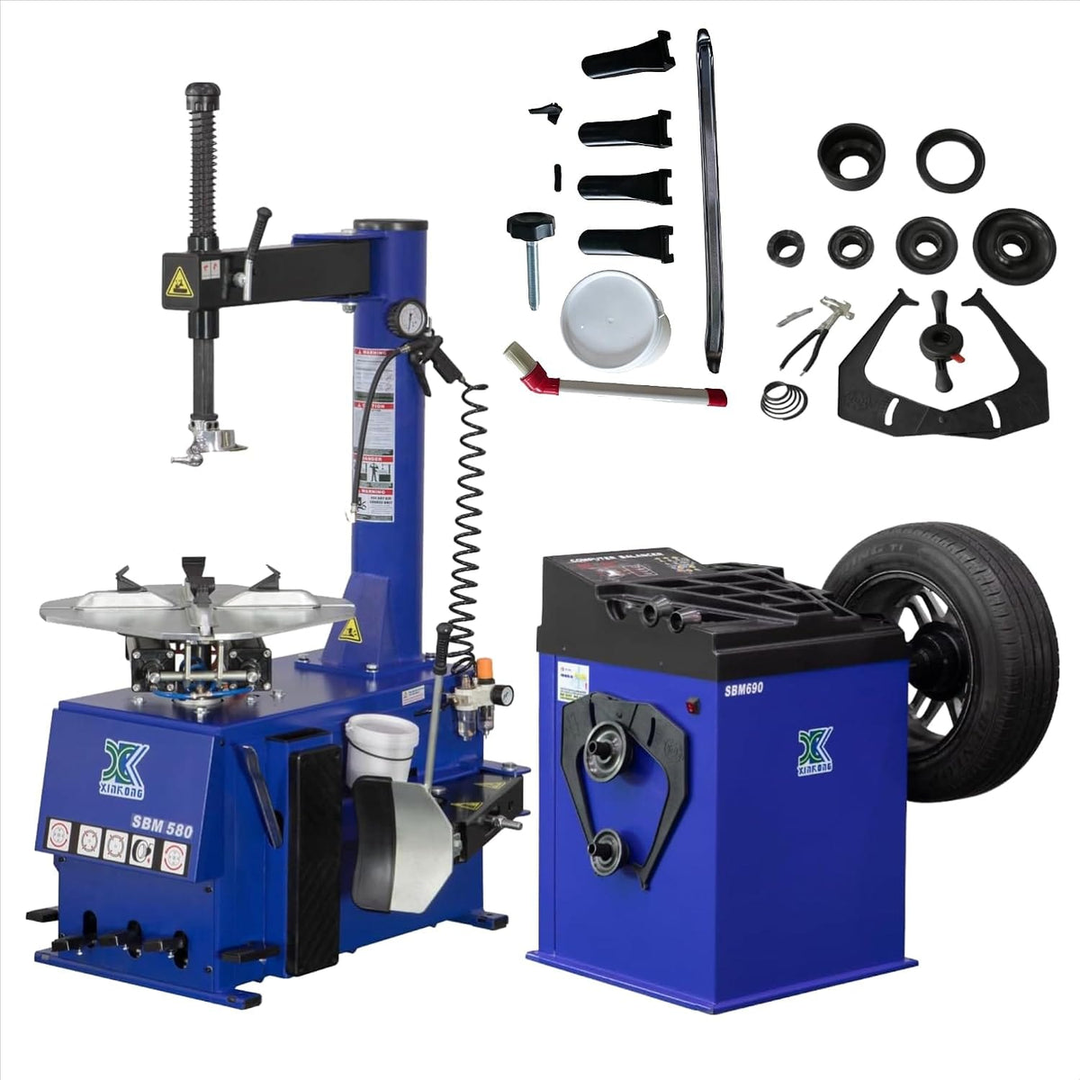 2.0 HP Automatic Tire Changer & Wheel Balancer – Professional 580/690 Wheel Service Machine | TSH