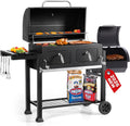 30″ Charcoal BBQ Grill & Offset Smoker – Heavy-Duty Outdoor Barbecue Grill