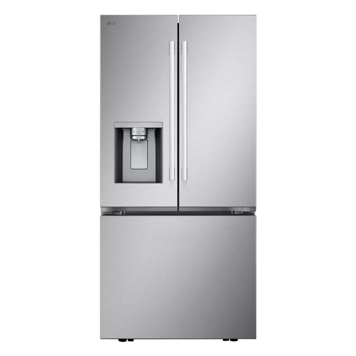 LG – 33-in Wide Standard-Depth MAX 24.5 Cu. Ft. Smart French Door Refrigerator with Dual Ice – Stainless Steel
