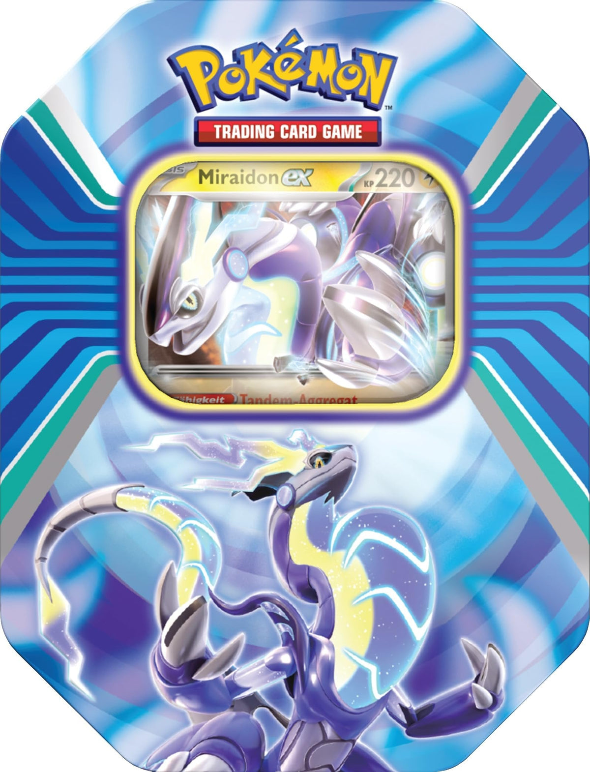 Pokémon - Trading Card Game: Tin-Box Paldea Legends - Miraidon (1 Holographic Card & 4 Booster Packs)
