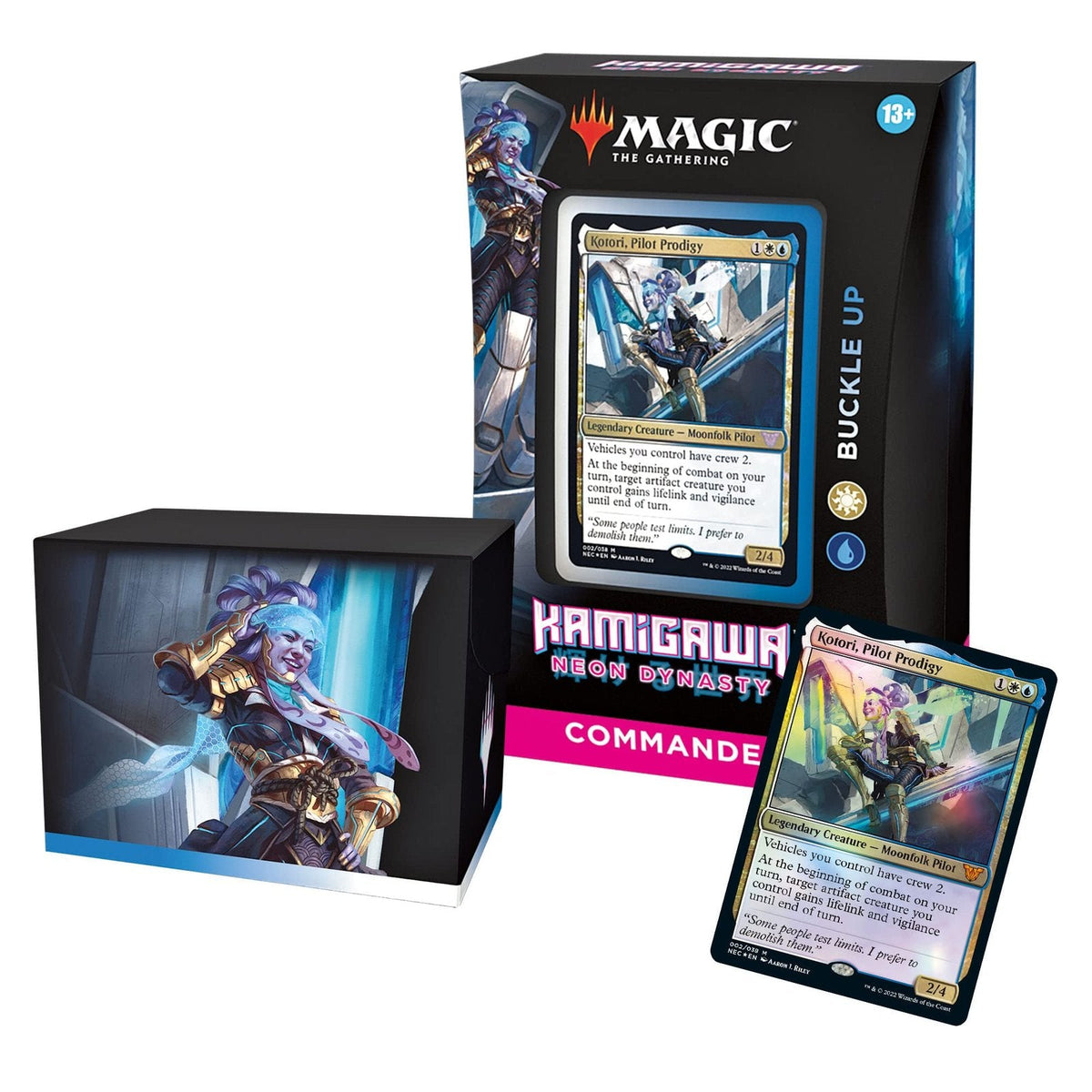 Magic: The Gathering Kamigawa: Neon Dynasty Commander Deck – Buckle Up (White-Blue)