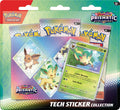 Pokemon TCG: Scarlet & Violet—Prismatic Evolutions Tech Sticker Collection – Leafeon (1 Foil Promo Card & 3 Booster Packs)
