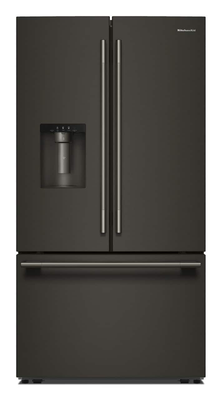 KitchenAid 36-Inch 30 Cu. Ft. French Door Refrigerator with Exterior Water & Ice – Black Ore