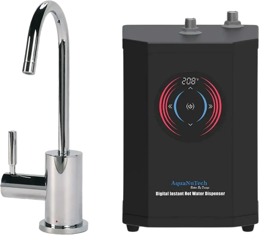 AquaNuTech Digital Instant Hot Water Dispenser – Hot-Only Contemporary C-Spout Faucet