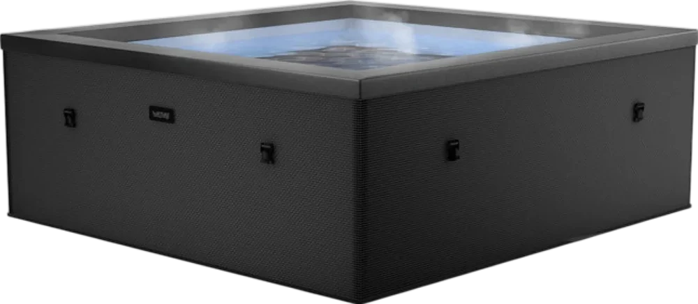 Wave Garda Eco Foam Hot Tub – 4-Person Square Spa with Integrated Heater