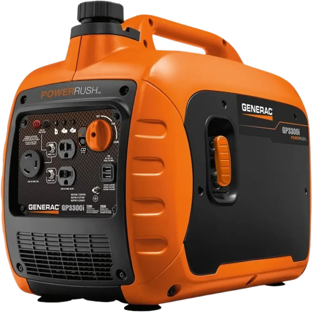 Generac GP3300i 3300W/2500W Gas Inverter Generator – Portable Quiet Power Generator