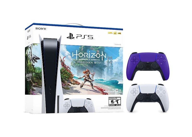 Sony Playstation 5 PS5 Horizon Forbidden West Blu-Ray Console with Extra DualSense Wireless Controller Bundle (US Plug) 1000032115/1000032000-3006396