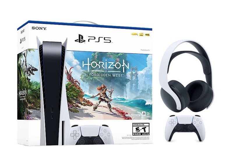 Sony Playstation 5 PS5 Horizon Forbidden West Blu-Ray Console with PULSE 3D Wireless Gaming Headset 1000032115/1000032000-3005688