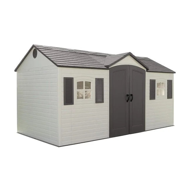 Lifetime 15×8 ft Outdoor Storage Shed – Durable Garden Storage Building