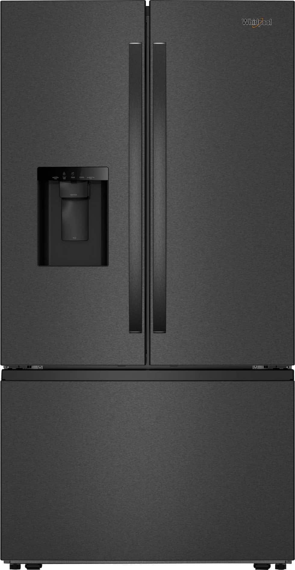 Whirlpool 36-Inch 30 Cu. Ft. French Door Bottom Freezer Refrigerator – Black Stainless Steel