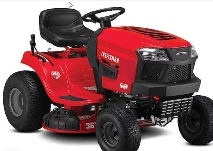 CRAFTSMAN T100 36″ Riding Lawn Mower – 11.5 HP Gas Engine | TDS