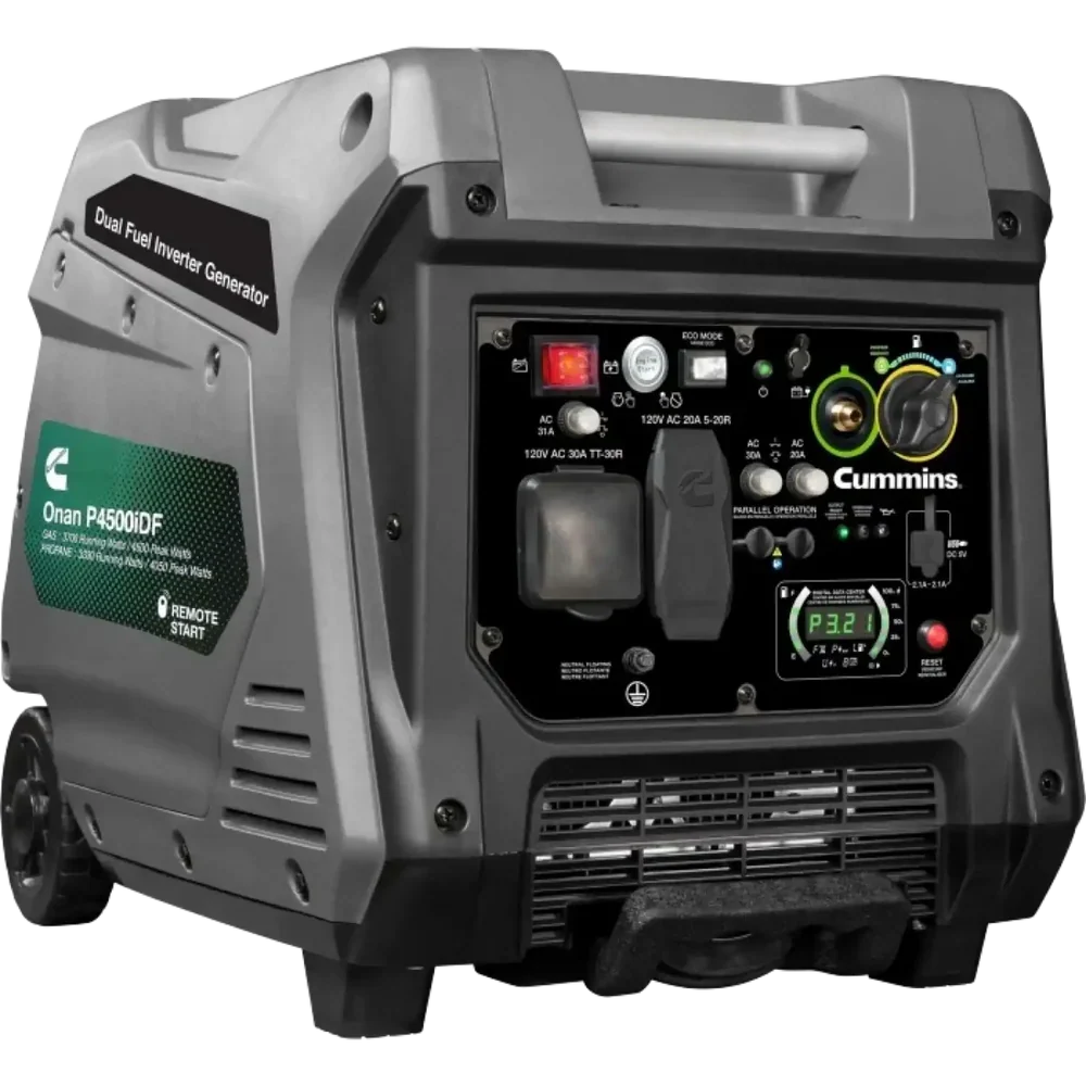 Cummins Onan P4500iDF Dual Fuel Inverter Generator – 4500W/3700W with Remote Start