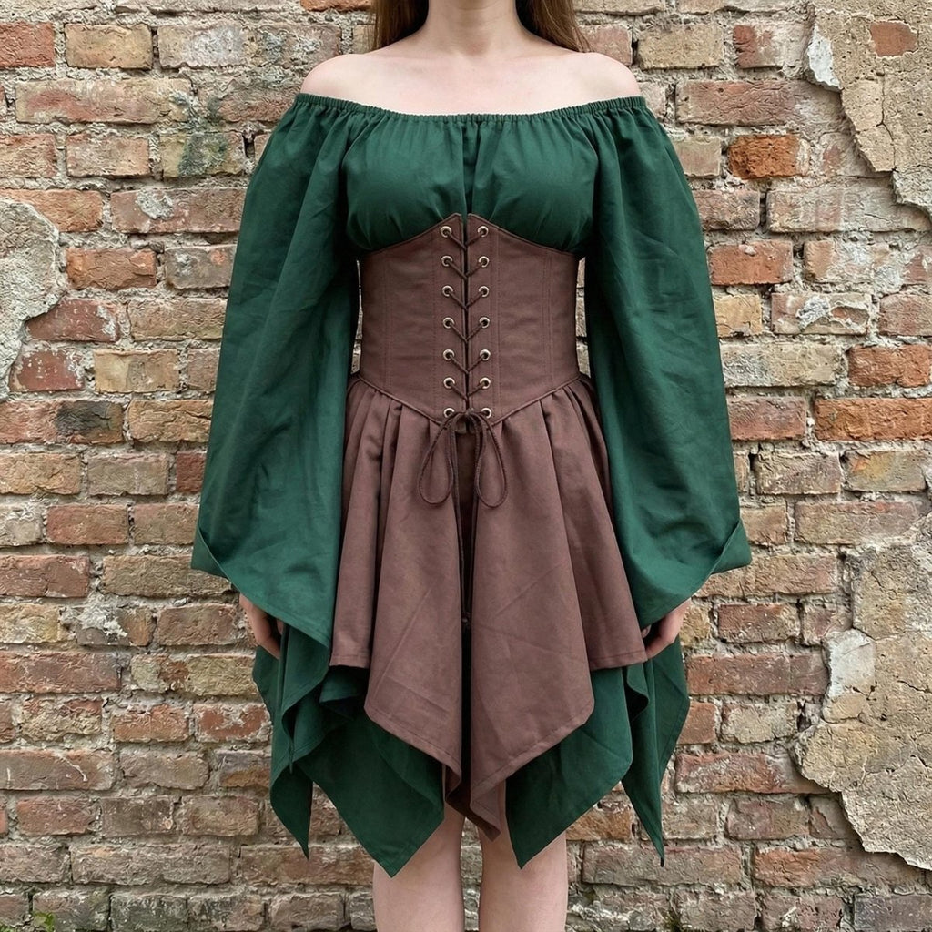Women's Viking Medieval Dress | Renaissance Nordic Warrior Costume for LARP & Cosplay