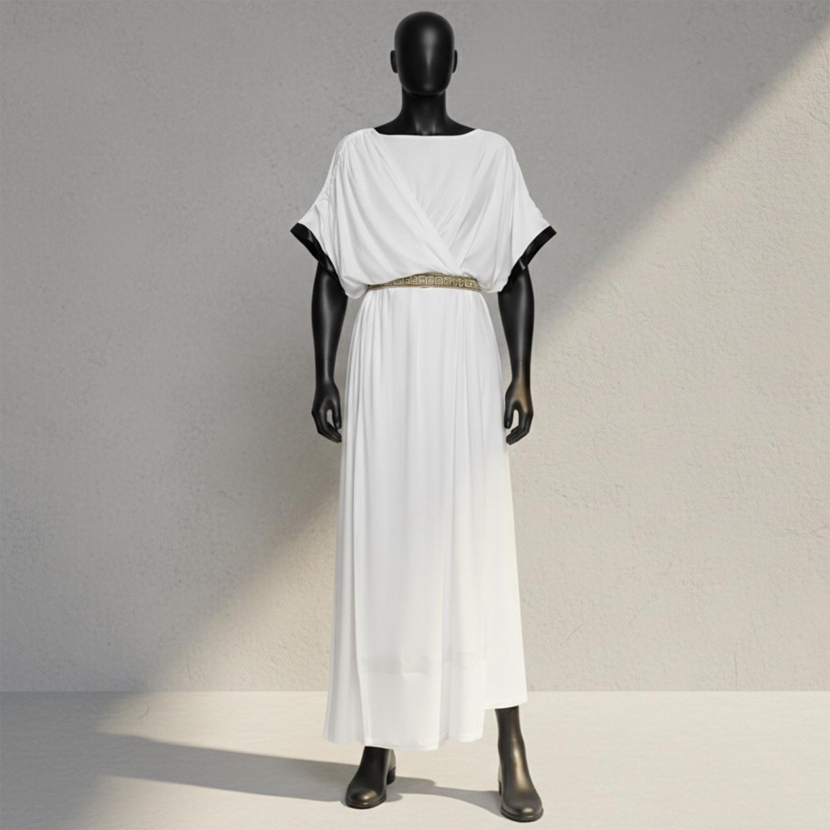 Men's Gladiator Toga Costume, Greek Roman Outfit, Gold Laurel Crown
