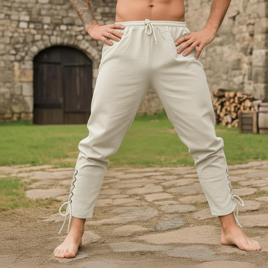 Men's Viking Pants, Medieval Renaissance Trousers, Larp Cosplay