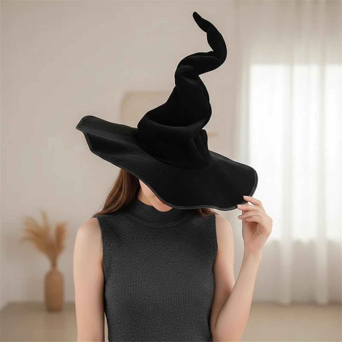 Gothic Witch Hat, Halloween Cosplay Costume Accessory