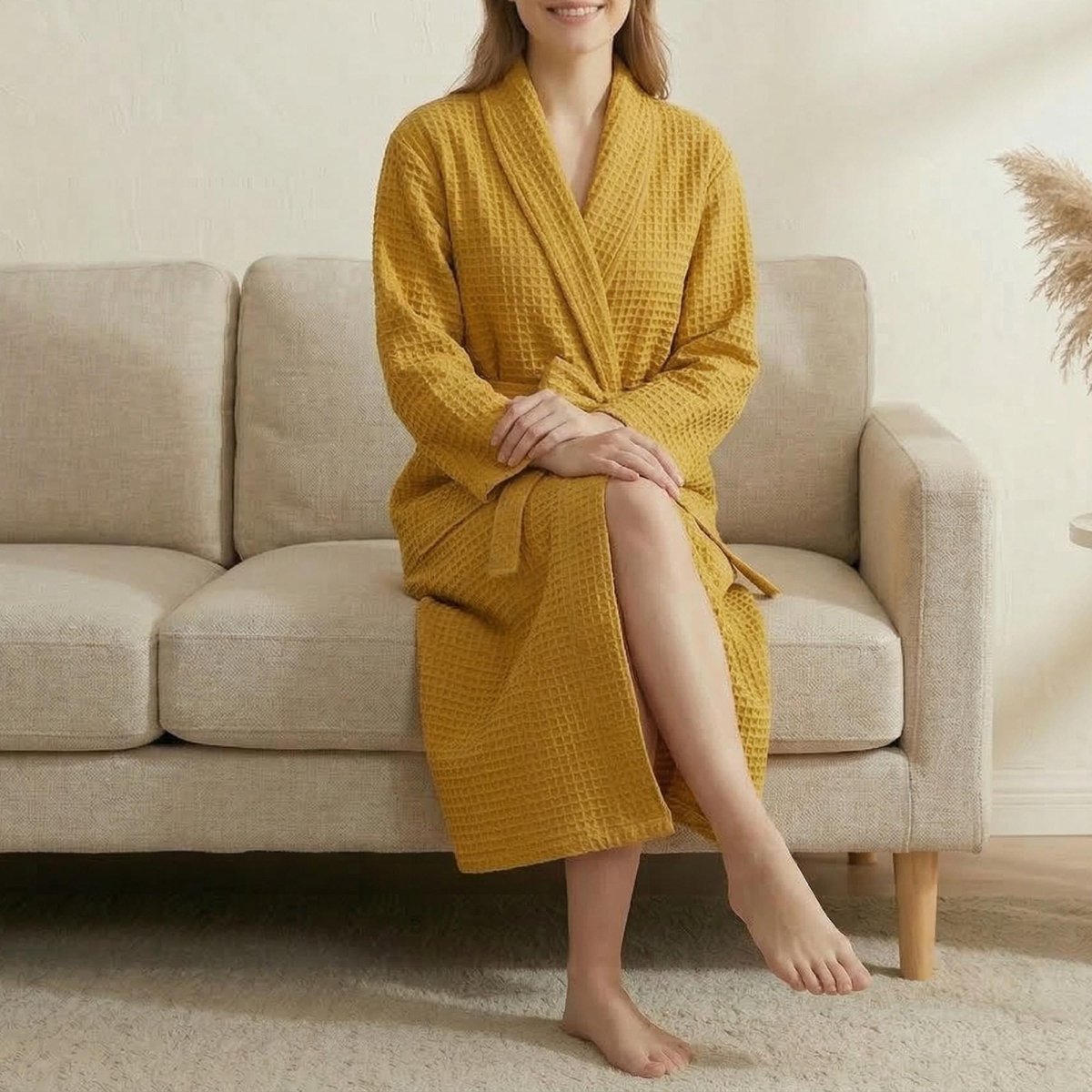 Bathrobe – Lightweight Waffle Robe for Men & Women | Spring Summer Morning Robe