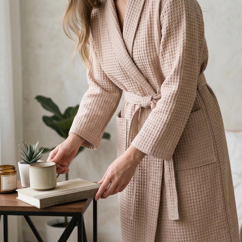 Bathrobe – Lightweight Waffle Robe for Men & Women | Spring Summer Morning Robe