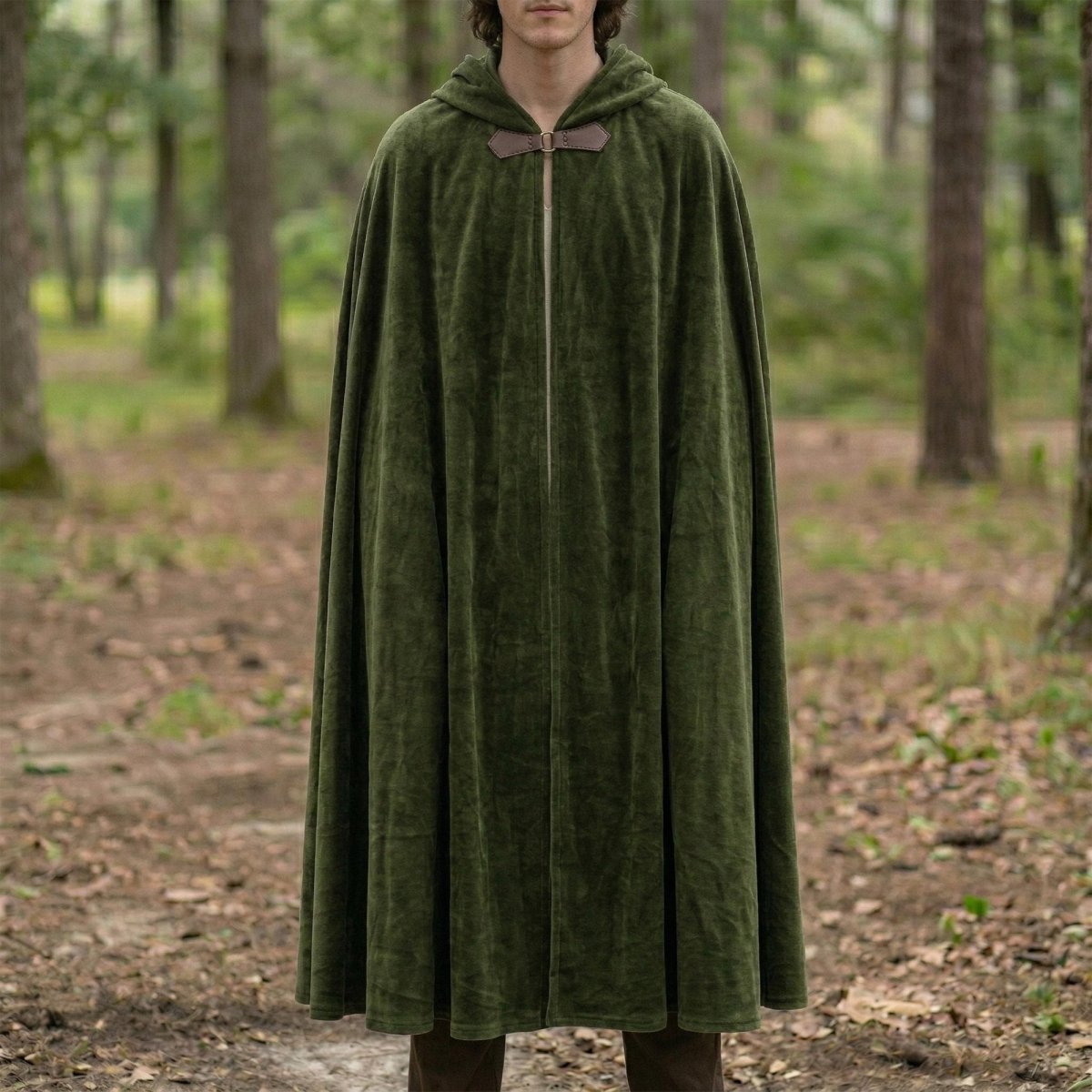 Medieval Hooded Cloak, Renaissance Fantasy Cape, Viking Larp Costume Cloak, Wizard Gothic Cosplay Hooded Cape