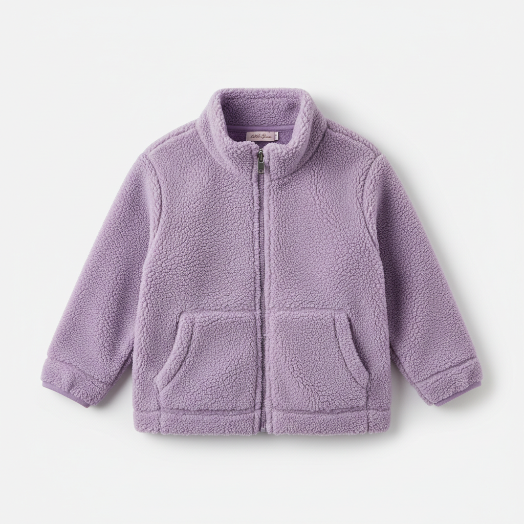 Girls Fleece Jacket - Lavender Cloud