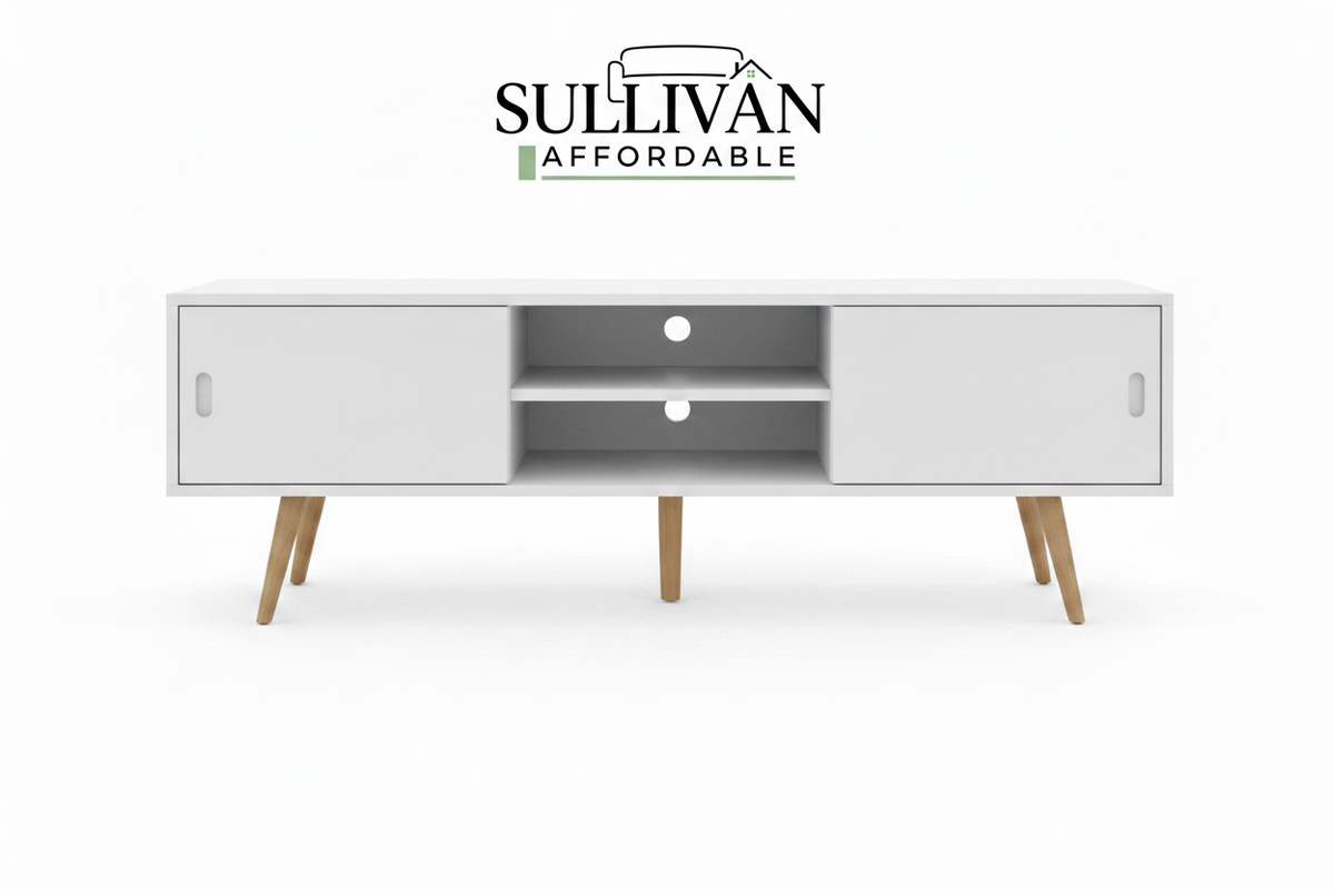 Modern TV Stand with Storage – Fits TVs Up to 65"