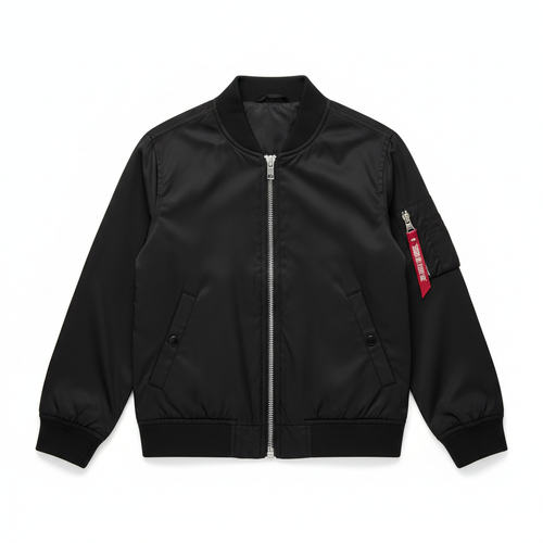 Boys Bomber Jacket - Midnight Black