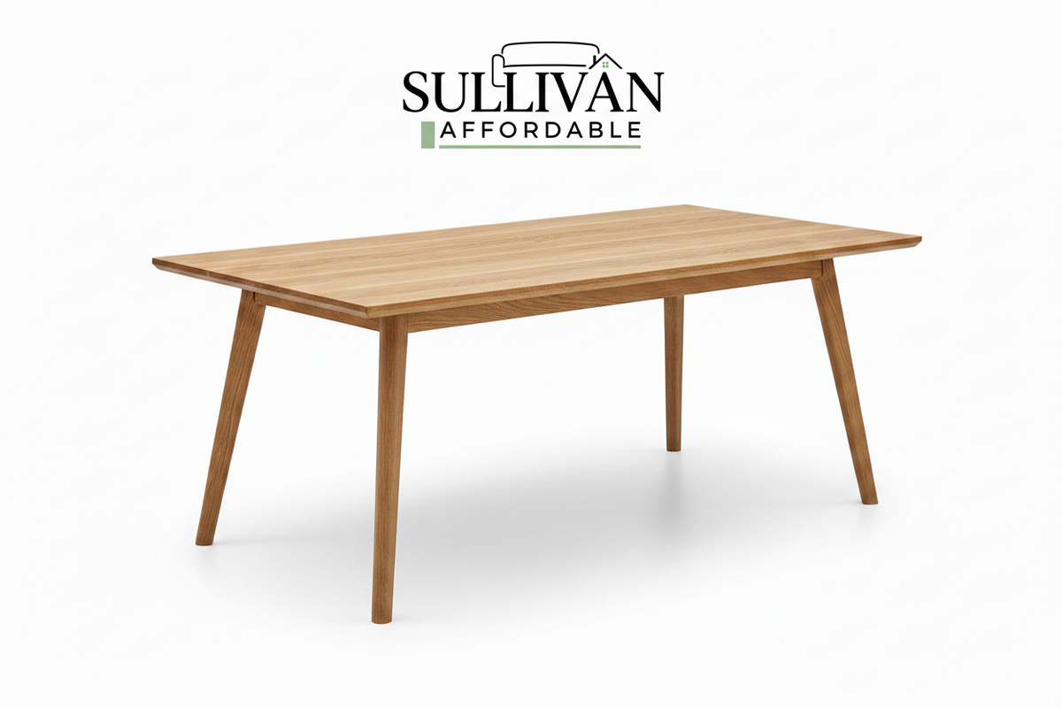 Rectangular Wooden Dining Table – Seats 6