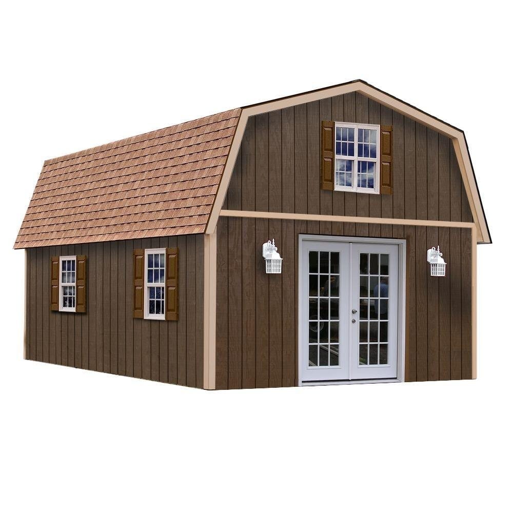 Best Barns Richmond 16×32 ft. Wood Shed Kit – Large Outdoor Storage Building | TSH