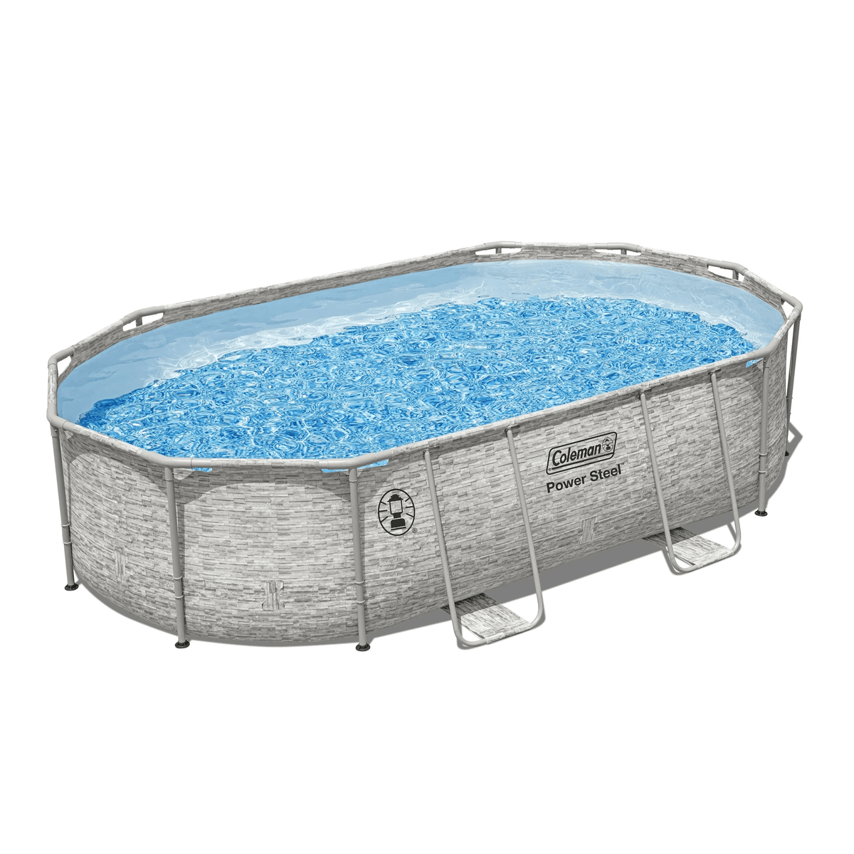 Coleman Power Steel 16×10×42″ Oval Above Ground Swimming Pool – Durable Outdoor Pool Set | TSH