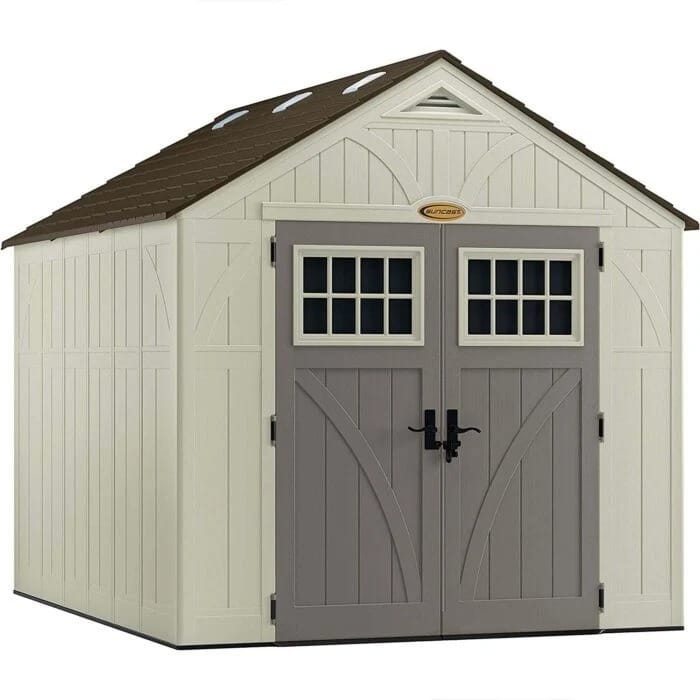 Suncast Tremont 8×10 Outdoor Resin Storage Shed – Durable Garden & Backyard Storage | TSH