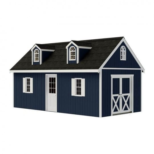 Best Barns Planner’s Paradise Elite 12×16 Wood Shed Kit – Pre-Cut with Sliding Doors & Dormer | TDS